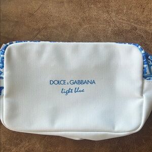 Dolce & Gabbana Cream and Blue Pouch